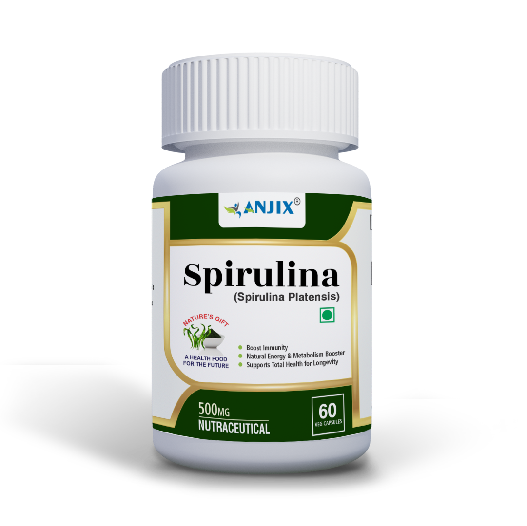 Spirulina 500 mg Capsules for Immunity and Health